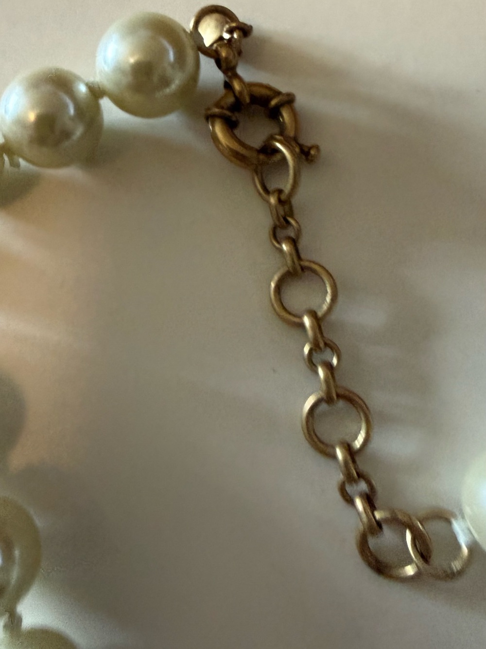 J.Crew Statement Necklace – Faux Pearl & Blue Crystal Bib Necklace - Picture 6 of 7